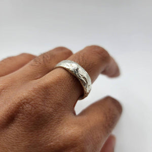 READY TO SHIP - Unisex Textured Finish Ring Adjustable - 925 Sterling Silver FJD$ - Adorn Pacific - Rings