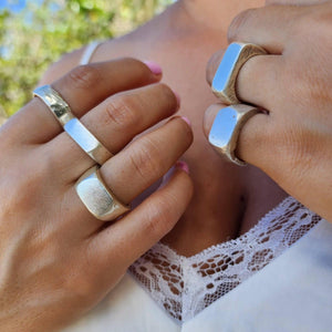 READY TO SHIP - Unisex Wide Band Ring - 9k Solid Gold or 925 Sterling Silver FJD$ - Adorn Pacific - Rings