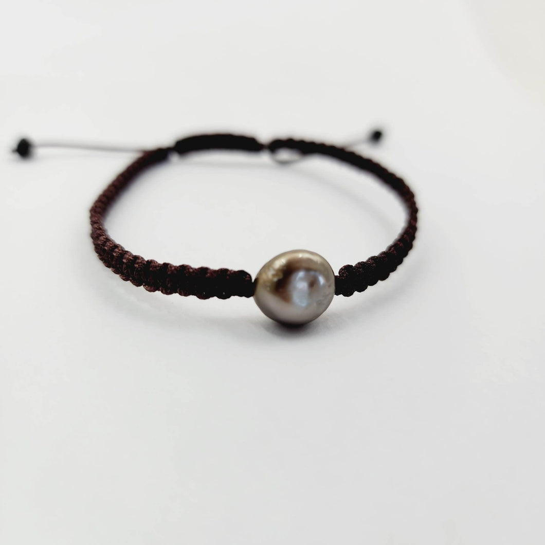 READY TO SHIP Unisex Woven Fiji Saltwater Pearl Bracelet - FJD$ - Adorn Pacific - All Products