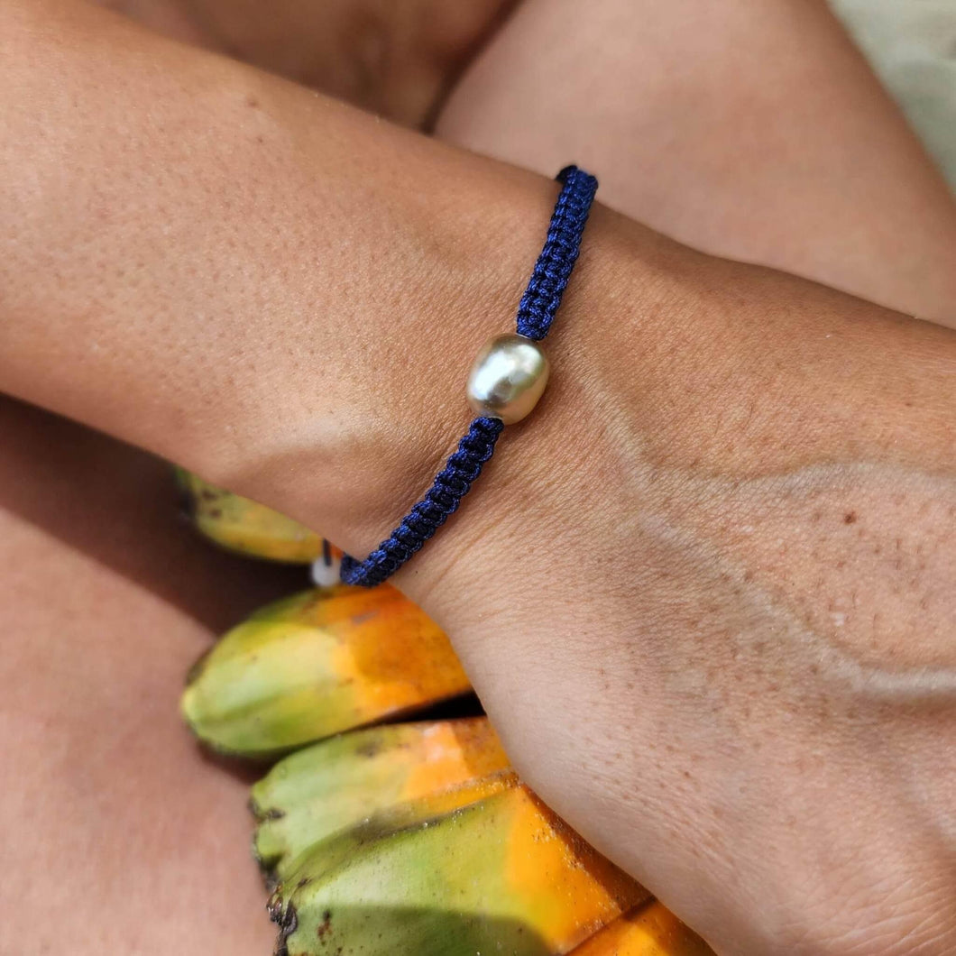 READY TO SHIP Unisex Woven Fiji Saltwater Pearl Bracelet - FJD$ - Adorn Pacific - All Products