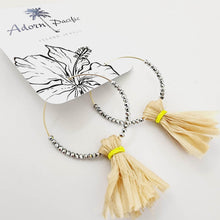 Load image into Gallery viewer, READY TO SHIP Vau and Glass Bead Hoop Earrings - 14k Gold Fill FJD$ - Adorn Pacific - Earrings
