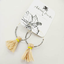 Load image into Gallery viewer, READY TO SHIP Vau and Glass Bead Hoop Earrings - 14k Gold Fill FJD$ - Adorn Pacific - Earrings
