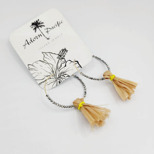 READY TO SHIP Vau and Glass Bead Hoop Earrings - 14k Gold Fill FJD$ - Adorn Pacific - Earrings