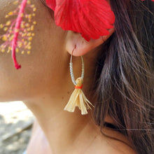 Load image into Gallery viewer, READY TO SHIP Vau and Glass Bead Hoop Earrings - 14k Gold Fill FJD$ - Adorn Pacific - Earrings
