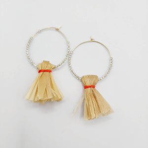 READY TO SHIP Vau and Glass Bead Hoop Earrings - 14k Gold Fill FJD$ - Adorn Pacific - Earrings