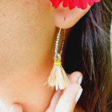 Load image into Gallery viewer, READY TO SHIP Vau and Glass Bead Hoop Earrings - 14k Gold Fill FJD$ - Adorn Pacific - Earrings
