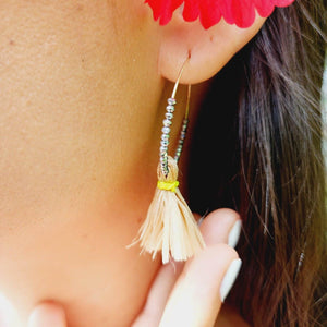 READY TO SHIP Vau and Glass Bead Hoop Earrings - 14k Gold Fill FJD$ - Adorn Pacific - Earrings
