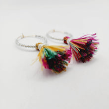 Load image into Gallery viewer, READY TO SHIP Vau and Glass Bead Hoop Earrings - 14k Gold Fill FJD$ - Adorn Pacific - Earrings
