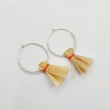 Load image into Gallery viewer, READY TO SHIP Vau and Glass Bead Hoop Earrings - 14k Gold Fill FJD$ - Adorn Pacific - Earrings

