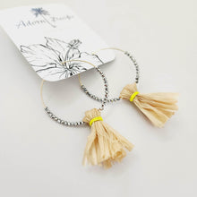 Load image into Gallery viewer, READY TO SHIP Vau and Glass Bead Hoop Earrings - 14k Gold Fill FJD$ - Adorn Pacific - Earrings
