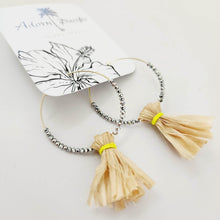 Load image into Gallery viewer, READY TO SHIP Vau and Glass Bead Hoop Earrings - 14k Gold Fill FJD$ - Adorn Pacific - Earrings
