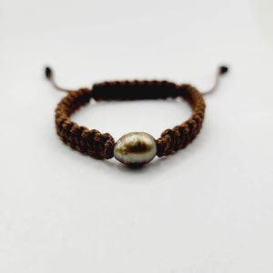 CONTACT US TO RECREATE THIS SOLD OUT STYLE Wax Cord Bracelet with Civa Saltwater Pearl - FJD$ - Adorn Pacific - All Products