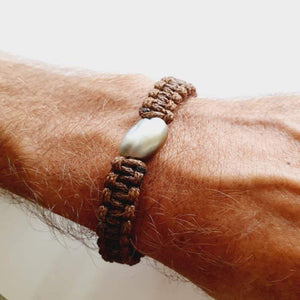 CONTACT US TO RECREATE THIS SOLD OUT STYLE Wax Cord Bracelet with Saltwater Baroque Pearl - FJD$ - Adorn Pacific - All Products