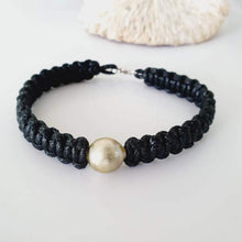 Load image into Gallery viewer, CONTACT US TO RECREATE THIS SOLD OUT STYLE Wax Cord Bracelet with Saltwater Circled Pearl - FJD$ - Adorn Pacific - All Products

