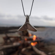 Load image into Gallery viewer, READY TO SHIP - Whale&#39;s Tail Necklace - 925 Sterling Silver &amp; Nylon FJD$ - Adorn Pacific - Necklaces
