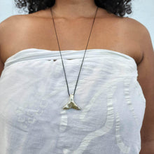 Load image into Gallery viewer, READY TO SHIP - Whale&#39;s Tail Necklace - 925 Sterling Silver &amp; Nylon FJD$ - Adorn Pacific - Necklaces

