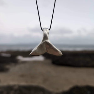 READY TO SHIP - Whale's Tail Necklace - 925 Sterling Silver & Nylon FJD$ - Adorn Pacific - Necklaces