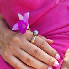 Load image into Gallery viewer, READY TO SHIP - Wide Band Pearl Ring with Graded Fiji Saltwater Pearl - 9k Solid Gold FJD$ - Adorn Pacific - Rings
