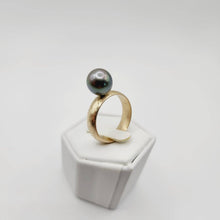 Load image into Gallery viewer, READY TO SHIP - Wide Band Pearl Ring with Graded Fiji Saltwater Pearl - 9k Solid Gold FJD$ - Adorn Pacific - Rings

