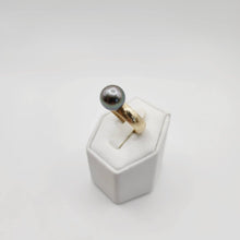 Load image into Gallery viewer, READY TO SHIP - Wide Band Pearl Ring with Graded Fiji Saltwater Pearl - 9k Solid Gold FJD$ - Adorn Pacific - Rings
