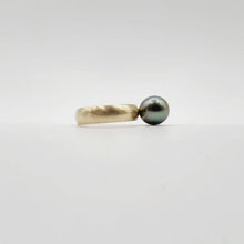 Load image into Gallery viewer, READY TO SHIP - Wide Band Pearl Ring with Graded Fiji Saltwater Pearl - 9k Solid Gold FJD$ - Adorn Pacific - Rings
