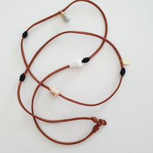 Load image into Gallery viewer, READY TO SHIP Wrapped Fiji Pearl &amp; Shell Suede Leather Multi-way Bracelet / Necklace - FJD$ - Adorn Pacific - All Products
