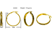 Load image into Gallery viewer, READY TO SHIP Tapa Hoop Earrings with Saltwater Pearls in 18k Gold Vermeil - FJD$ - Adorn Pacific - All Products
